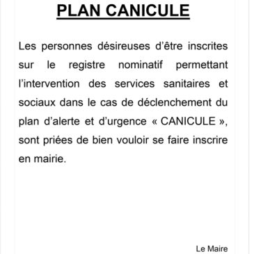 Plan Canicule