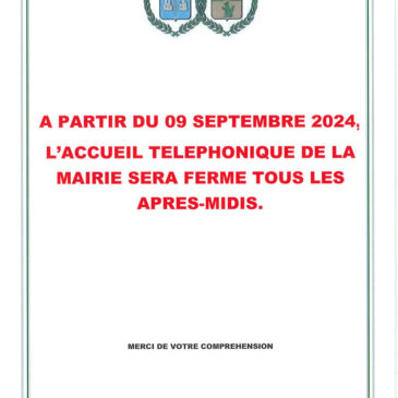 Mairie- Accueil téléphonique